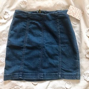 NWT Free People Modern Femme Denim Mini Skirt!